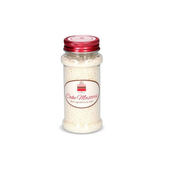 Mini-Perlen weiß 90 g, Nonpareils - Kuchenwunder-Shop