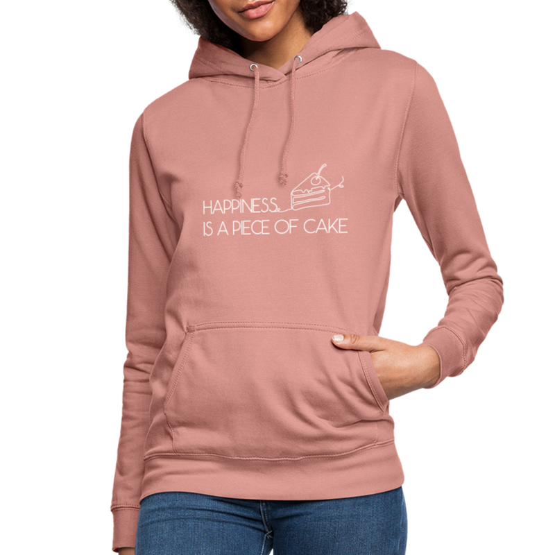 Happiness is a piece of cake - Frauen Hoodie - Altrosa