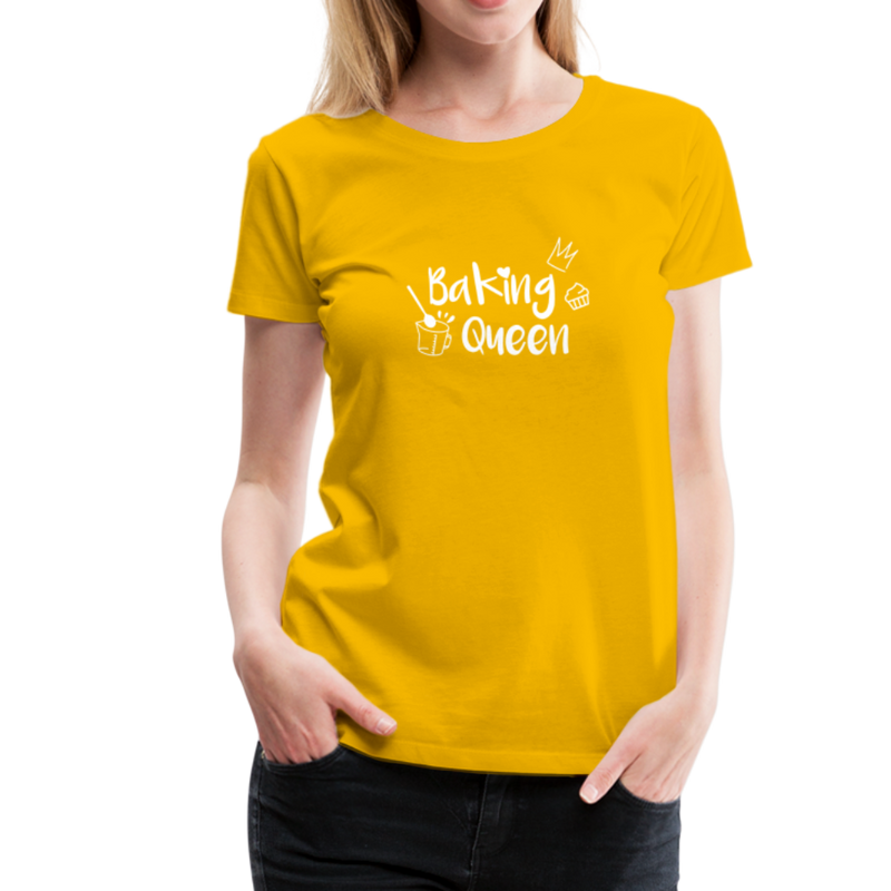 Baking Queen - Frauen Premium T-Shirt - Sonnengelb