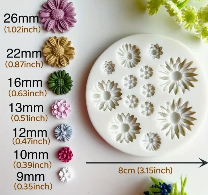 Silikonform Blumen