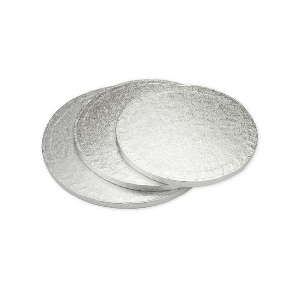 Cake-Masters Cakeboard rund 28 cm, Silber, dick - Kuchenwunder-Shop