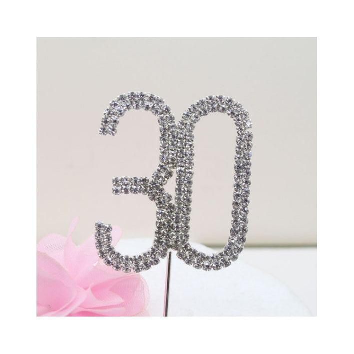 Caketopper 30 Glitzersteine