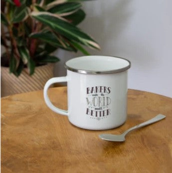 Bakers make the world smell better - Emaille-Tasse