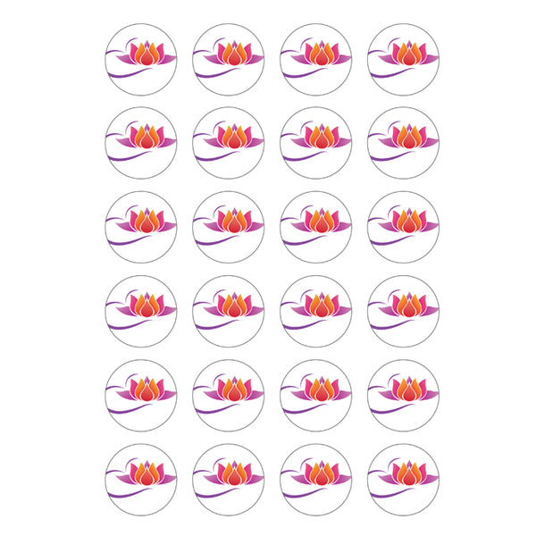 24 Stück, Dessertaufleger für Kleingebäck mit je 3,8 cm DM, rund - eigenes Motiv - Kuchenwunder Onlineshop