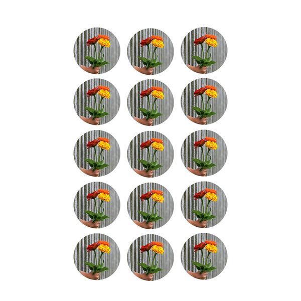 15 Stück, Dessertaufleger für Kleingebäck mit 5 cm DM, rund - eigenes Motiv