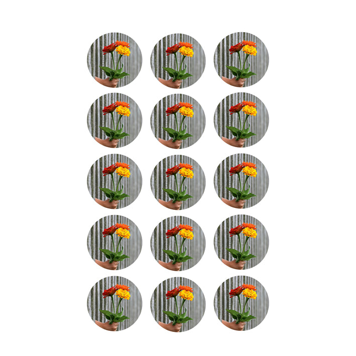 15 Stück, Dessertaufleger für Kleingebäck mit 5 cm DM, rund - eigenes Motiv