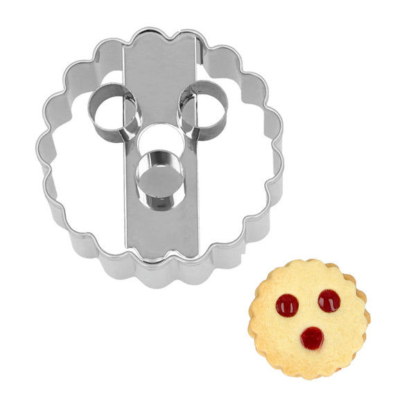 Birkmann Ausstecher Linzer Augen mit 3 Löcher, 5 cm