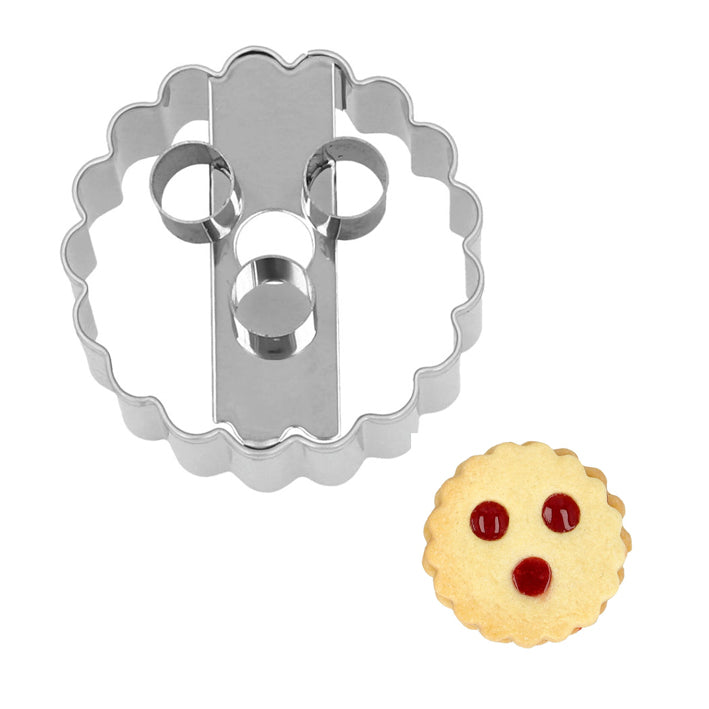 Birkmann Ausstecher Linzer Augen mit 3 Löcher, 5 cm