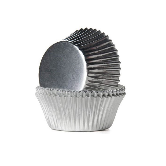 Cupcake Förmchen, 24 Stk. SILBER - Kuchenwunder-Shop