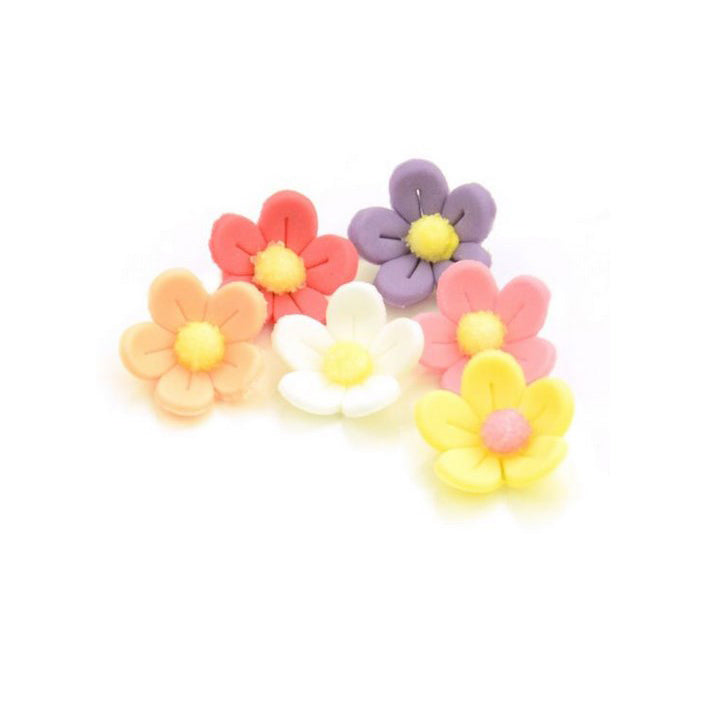 Blumen 21 mm bunt Zucker 10 Stück - Kuchenwunder-Shop