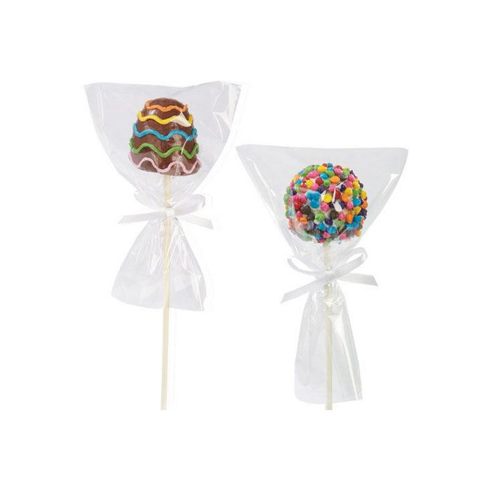 Cake Pops Einzelbeutel, Cellophanbeutel für Cakepops, 12 Stück - Kuchenwunder-Shop