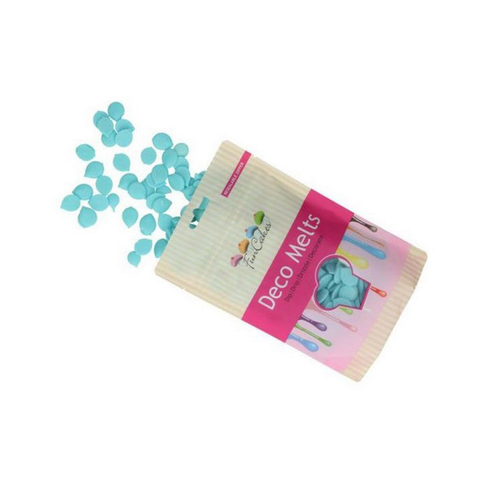 FunCakes Deko Melts, Candymelts hellblau 250 g - Kuchenwunder-Shop