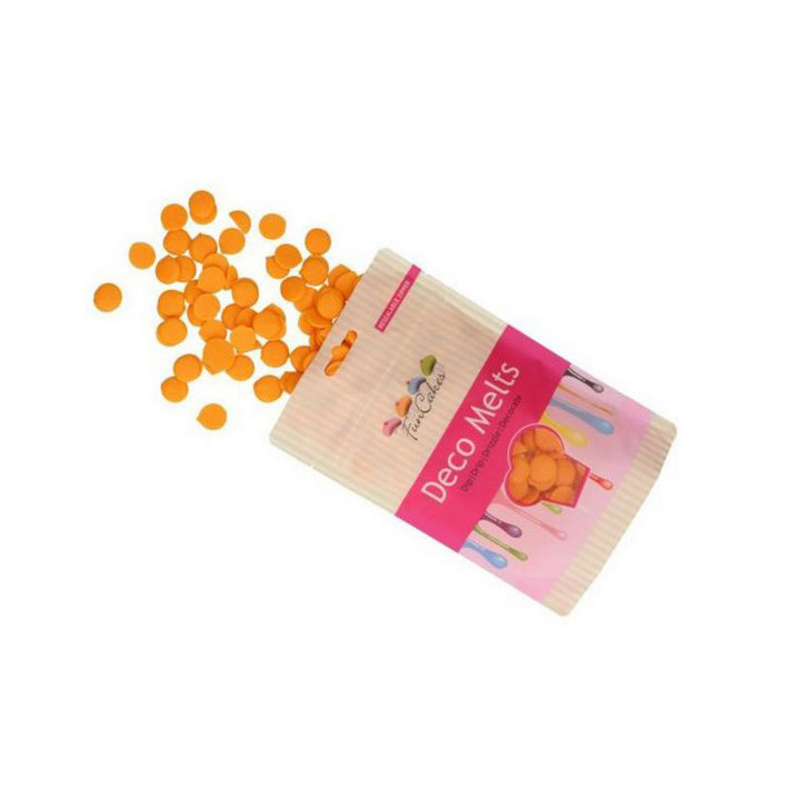 FunCakes Deko Melts, Candymelts orange 250 g - Kuchenwunder-Shop