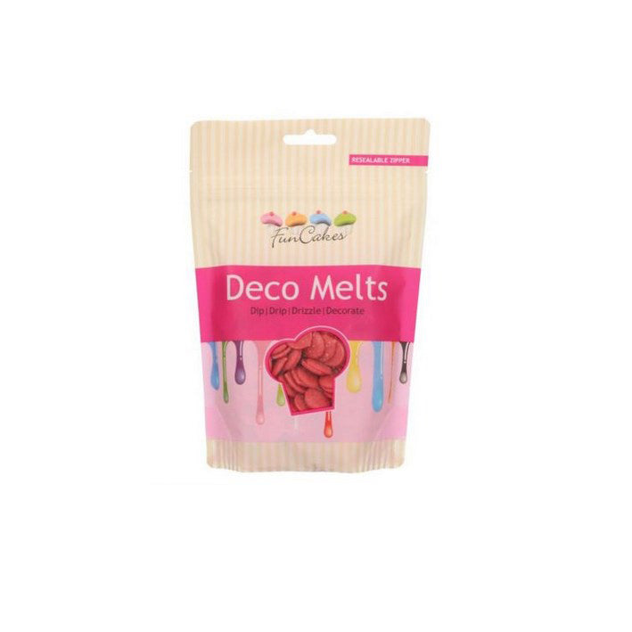 FunCakes Deko Melts, Candymelts rot 250 g - Kuchenwunder-Shop