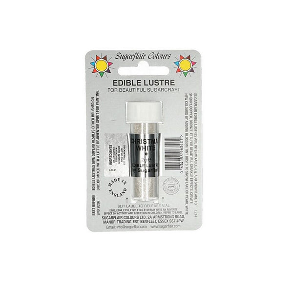 Glitzer Pulver essbar, Christmas White 2 g