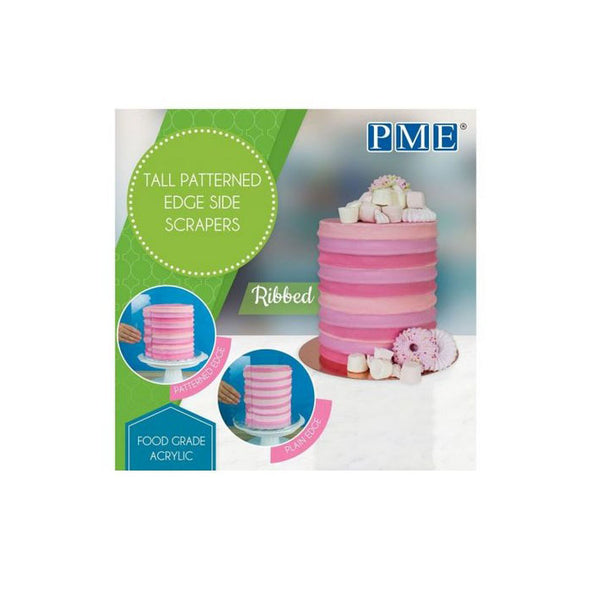 PME Cremeschaber mit geripptem Muster aus Acryl - Kuchenwunder-Shop