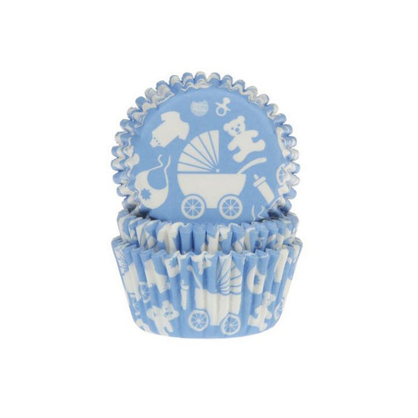 Cupcakes Förmchen, Babymotiv BLAU 50 Stk. - Kuchenwunder-Shop