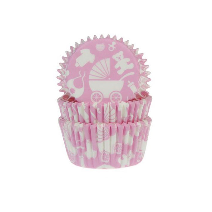 Cupcake Förmchen, Babymotiv ROSA 50 Stk. - Kuchenwunder-Shop