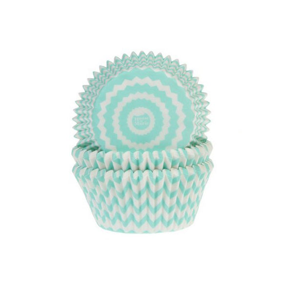 Cupcake Förmchen, CHEVRON MINT 50 Stk. - Kuchenwunder-Shop