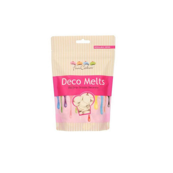 FunCakes Deko Melts, Candymelts Extremweiß 250 g - Kuchenwunder-Shop