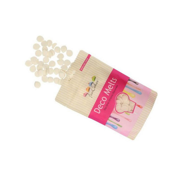 FunCakes Deko Melts, Candymelts Extremweiß 250 g - Kuchenwunder-Shop