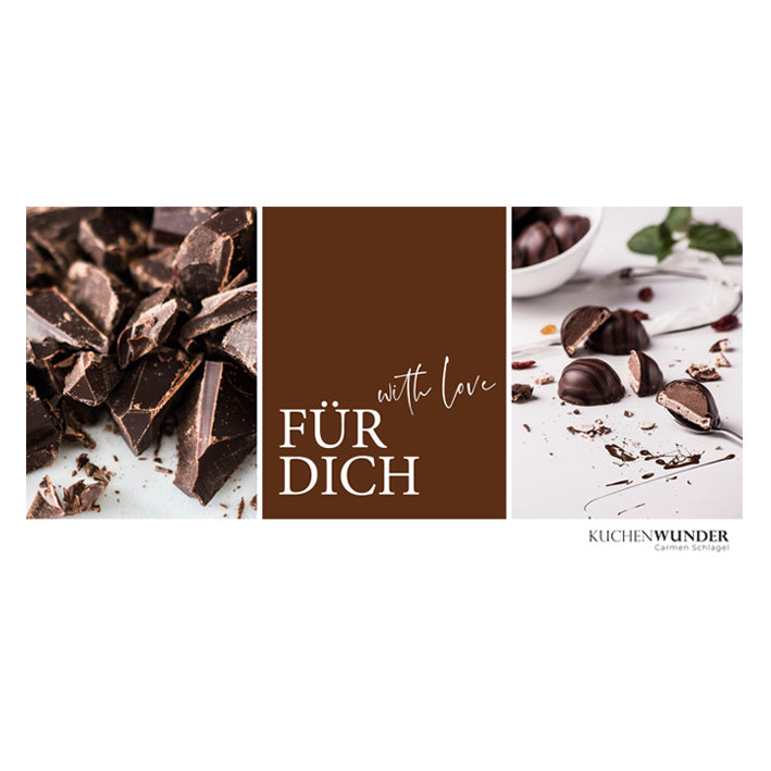 10 € - Onlineshop-Gutschein (Gutscheinkarte im Wunschdesign) - Kuchenwunder-Shop