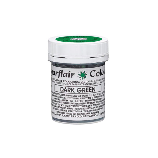 Sugarflair Schokoladenfarbe Dark Green 35 g, große Dose