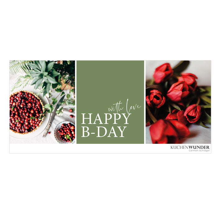 10 € - Onlineshop-Gutschein (Gutscheinkarte im Wunschdesign) - Kuchenwunder-Shop