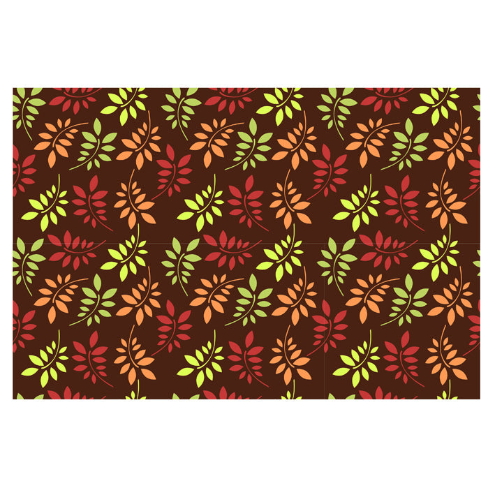 Ausdruck Muster HERBST auf Fondantpapier, A4-Seite