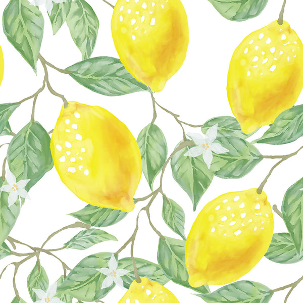 Ausdruck Muster ZITRONEN auf Fondantpapier, A4-Seite
