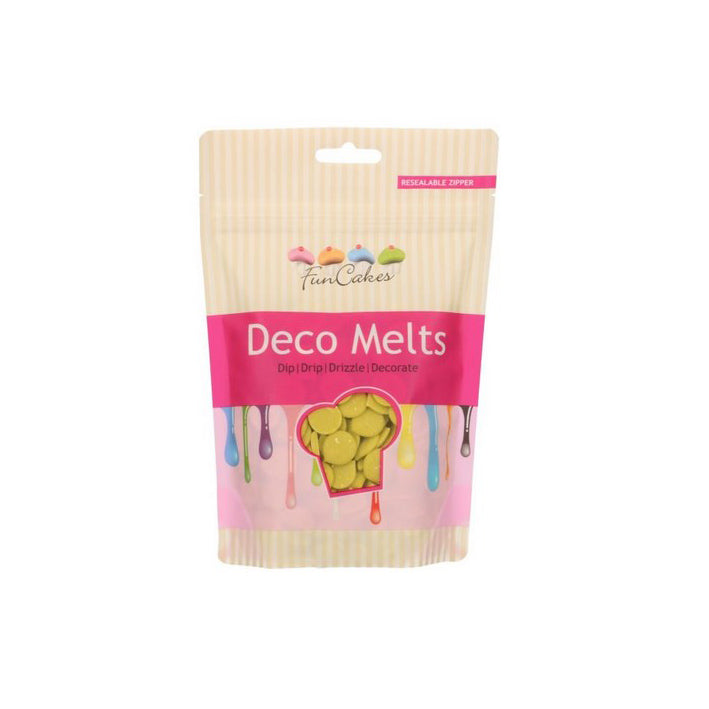 FunCakes Deko Melts, Candymelts Limettengrün 250 g - Kuchenwunder-Shop