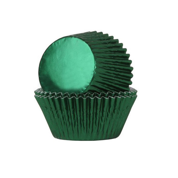 Cupcake-Backförmchen, House of Marie Backing Cups Folie Grün - 24 Stk.