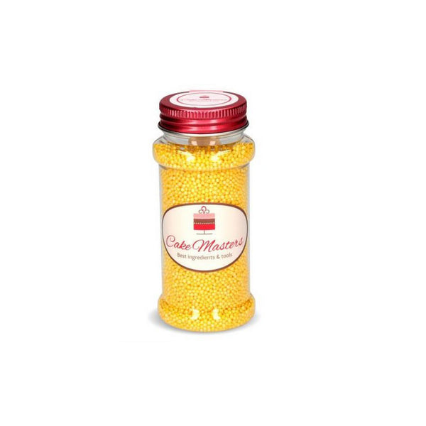 Mini-Perlen Gelb 90 g, Nonpareils - Kuchenwunder-Shop
