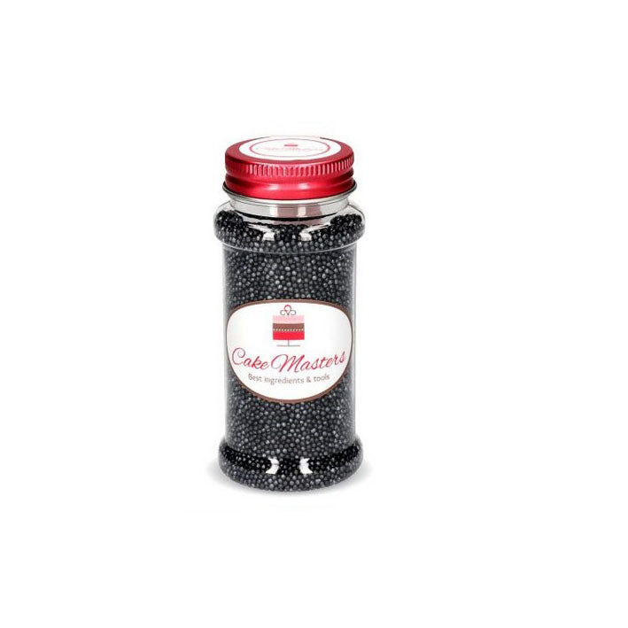 Mini-Perlen schwarz 90 g, Nonpareils - Kuchenwunder-Shop