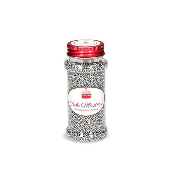 Mini-Perlen Silber 90 g, Nonpareils - Kuchenwunder-Shop