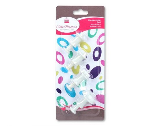 Ausstecher + Stempel Oval 4er - Kuchenwunder-Shop