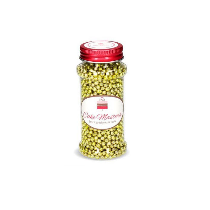 Cake-Masters Goldperlen groß, Zucker 100 g - Kuchenwunder-Shop