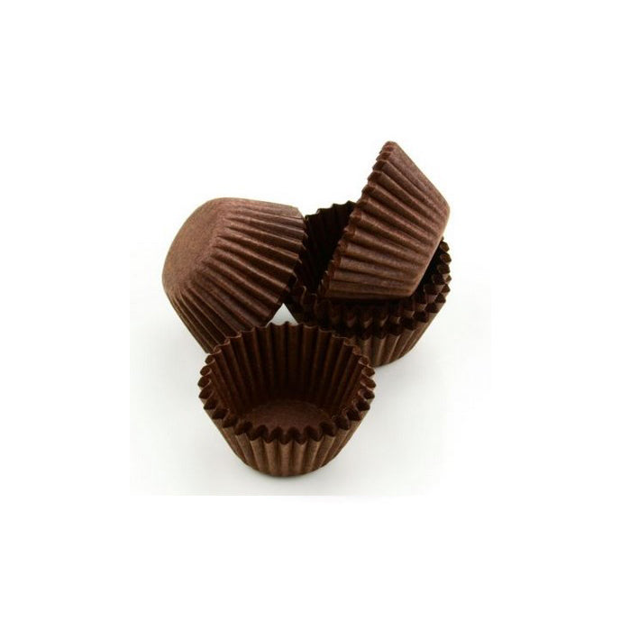 Pralinenkapseln, Pralinenform, braun 100 Stück 25 mm - Kuchenwunder-Shop
