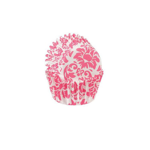 MINI-Cupcake Förmchen, Baking Cups Damask Pink, 100 Stück - Kuchenwunder-Shop