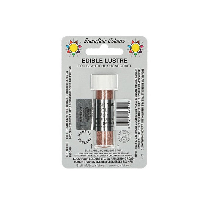 Sugarflair Puderfarbe, Edible Lustre Blush Rosegold 2 g - Kuchenwunder-Shop