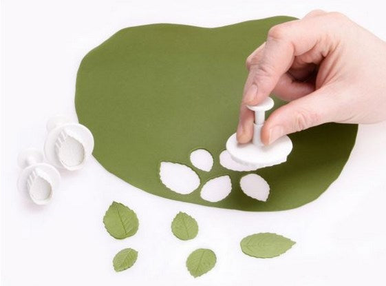 Stempel Rose 3er, Rosenblattausstecher - Kuchenwunder-Shop
