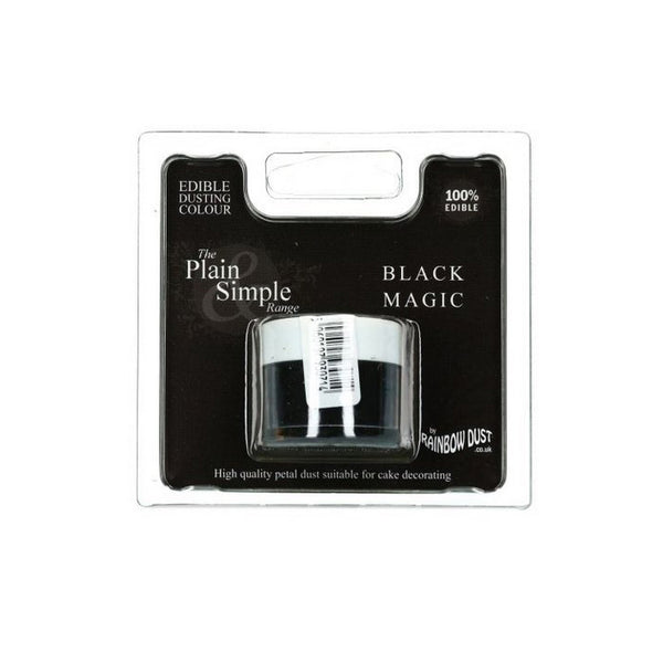 Rainbow Dust Puderfarbe Black Magic, Schwarz - Kuchenwunder-Shop