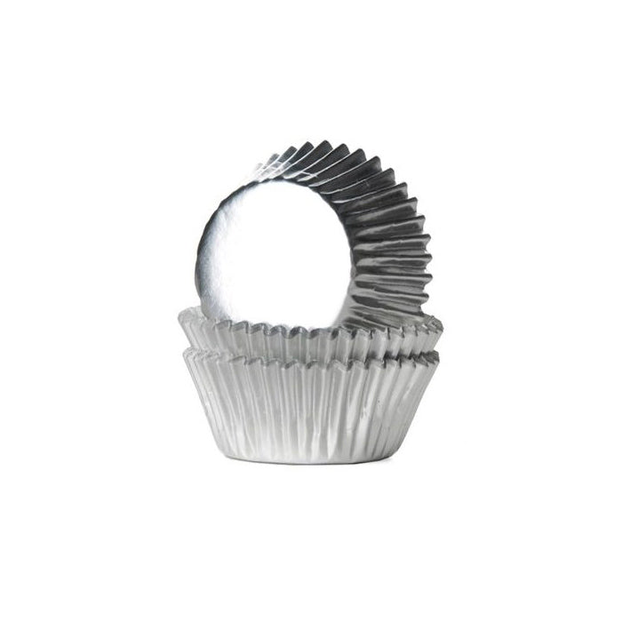 MINI-Cupcake Förmchen, Baking Cups Silber, 36 Stück - Kuchenwunder-Shop