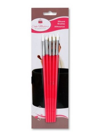 Cake-Masters Silikonpinsel 5er Set, Modellierpinsel - Kuchenwunder-Shop