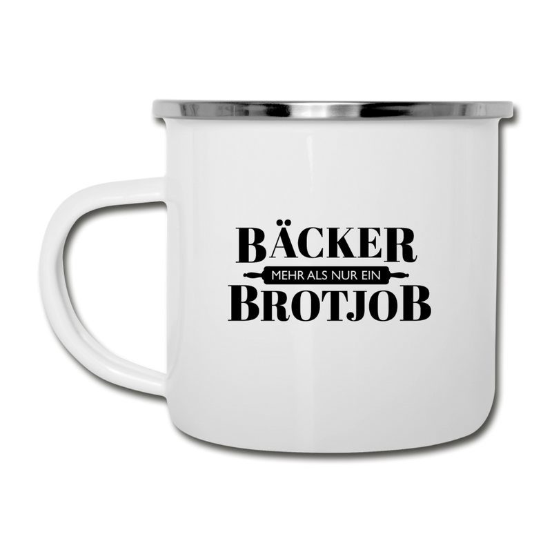 Bäcker, mehr als nur ein Brotjob - Emaille-Tasse - Weiß
