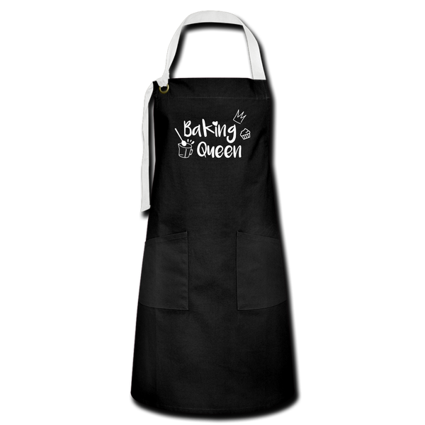 Baking Queen - Kontrastschürze - Schwarz/Weiß