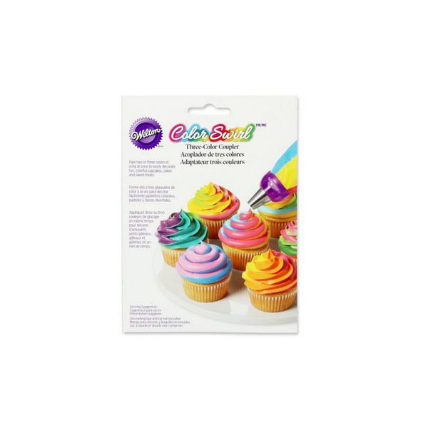 Spritztüllenadapter für 3 Spritzbeutel - Kuchenwunder-Shop