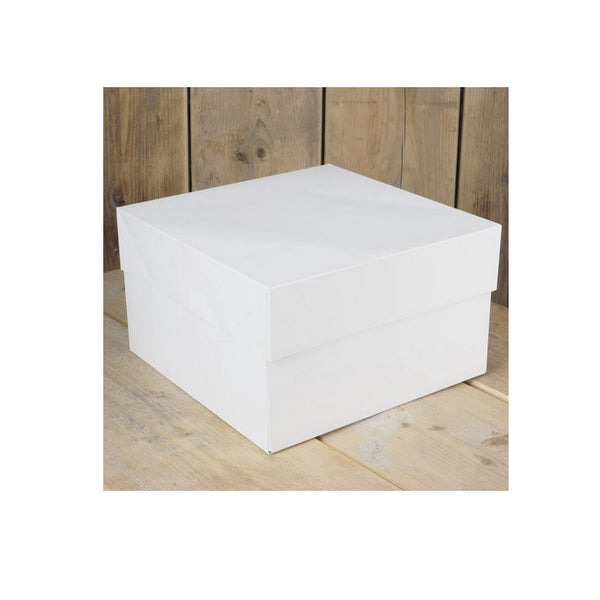 FunCakes Tortenschachtel hoch - Weiß - 35 cm x 35 cm x 15 cm - Kuchenwunder-Shop