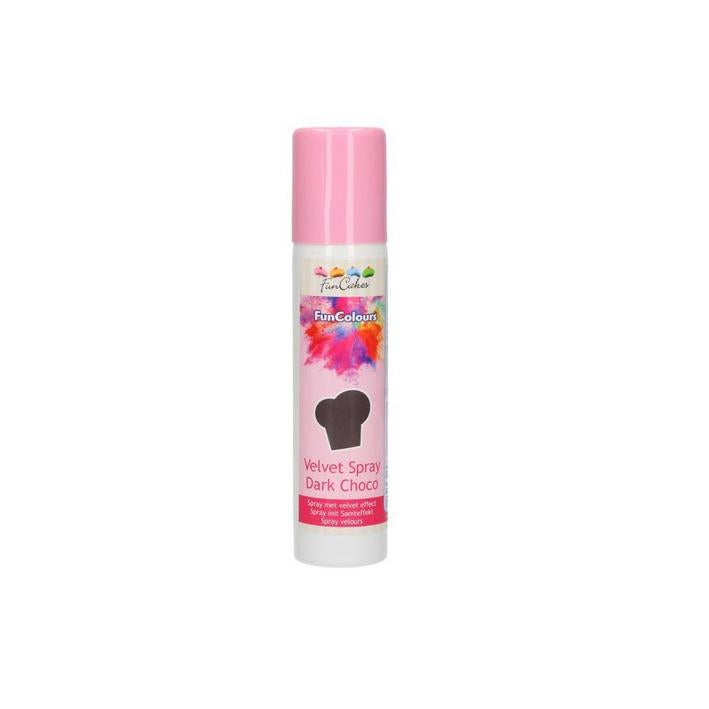 Velvet Spray Dunkle Schokolade 100 ml, Funcakes - Kuchenwunder-Shop