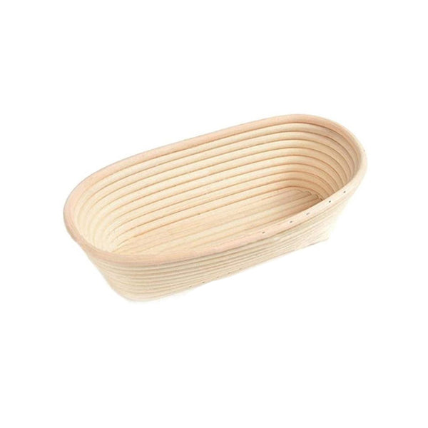 Gärkorb Wecken oval aus Peddigrohr für ca. 1 kg Brot 25 x 16 CM - Kuchenwunder-Shop